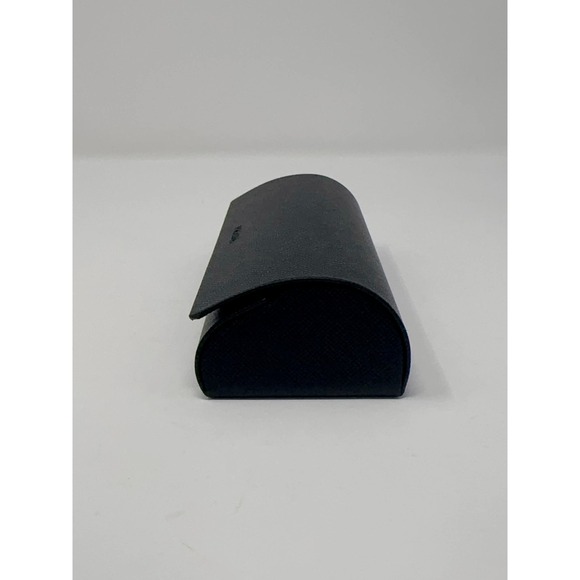 Prada Saffiano Eyeglasses Hard Case With Magnetic Closure Black Microfiber Cloth - Picture 4 of 7